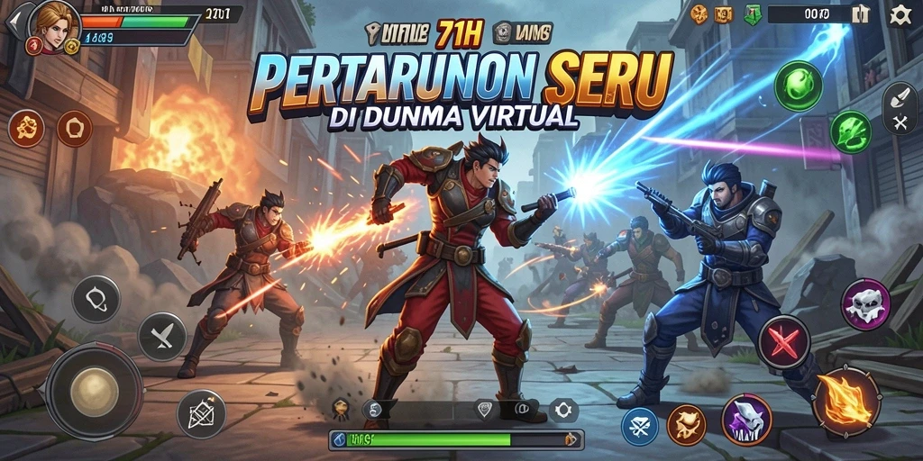 Tangkapan layar gameplay 71H yang menampilkan pertarungan epik.
