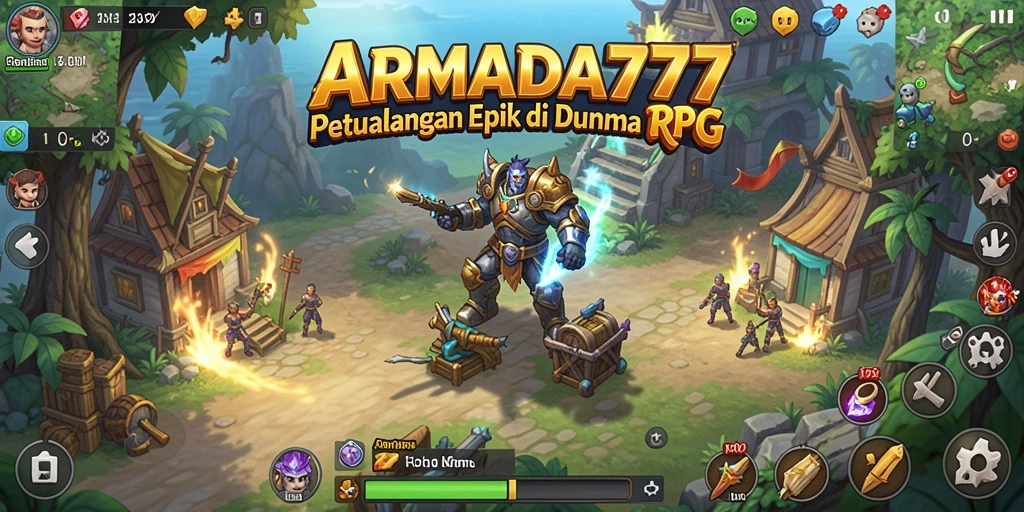 Tampilan gameplay epik dari ARMADA777 yang mengajak pemain berpetualang.