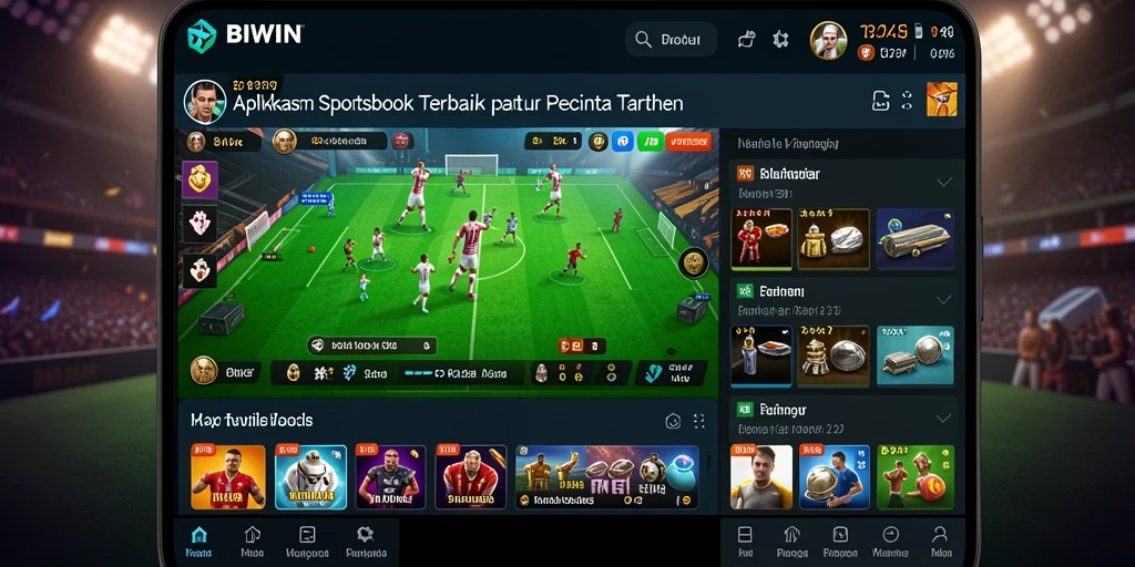 Tampilan gameplay menarik dari aplikasi Sportsbook BIWIN.