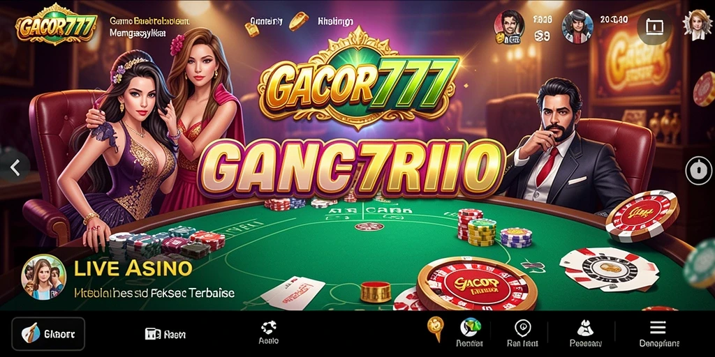 Screenshot GACOR777 menampilkan dealer langsung dalam permainan Live Casino yang seru.