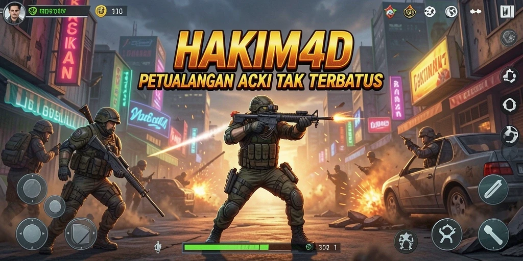 Tampilan gameplay aksi HAKIM4D yang seru dan menarik.