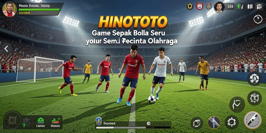 Gameplay HINOTOTO yang menarik dan kompetitif dalam sepak bola.