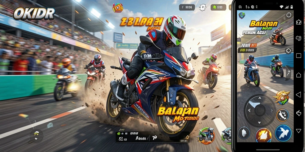 Tampilan menegangkan balapan motor di OKIDR dengan berbagai trek menarik.