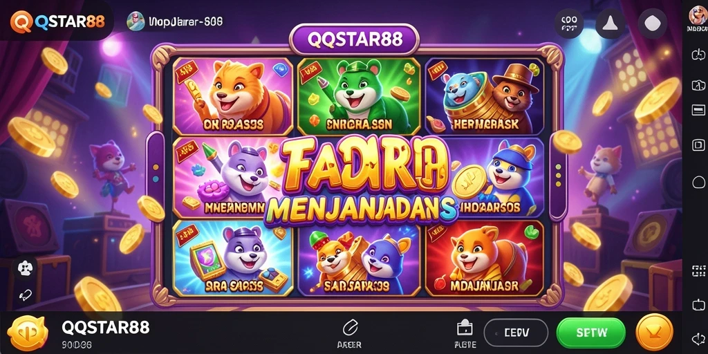 Tampilan screenshot utama QQSTAR88 menunjukkan momen mendebarkan saat bermain Slot.