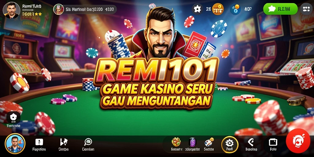 Screenshot REMI101 menampilkan gameplay Kasino yang seru dan interaktif.