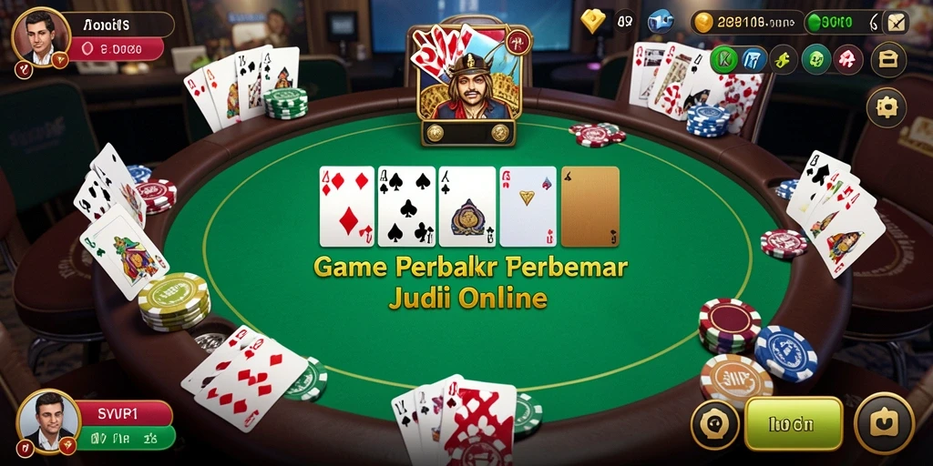 Screenshot gameplay SVIP1 menunjukkan suasana bermain Poker yang seru.