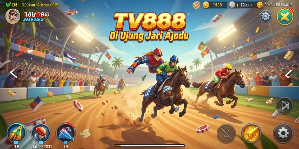 Gameplay seru dalam balapan yang penuh aksi.
