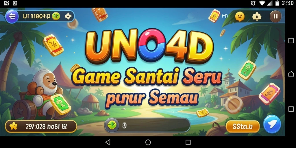 Screenshot utama dari gameplay seru UNO4D yang menarik.