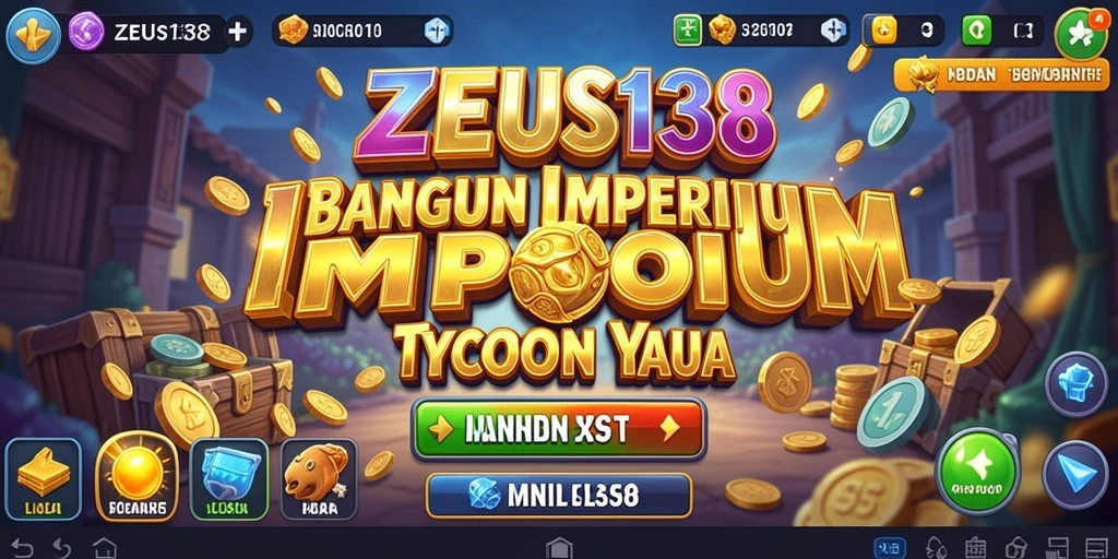 Screenshot gameplay ZEUS138 menampilkan pertumbuhan imperium Tycoon Anda.