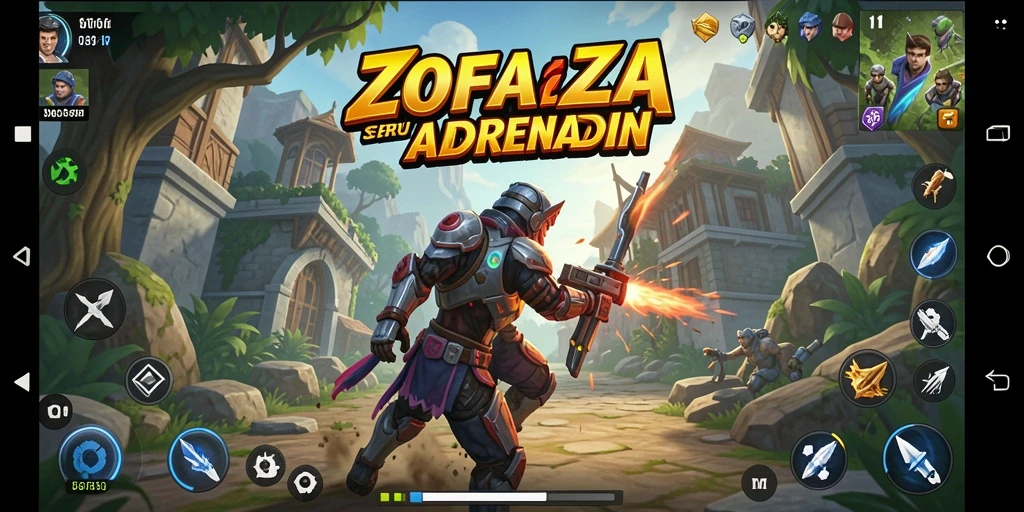 Tampilan gameplay ZOFAZA yang seru dalam dunia petualangan.